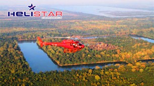 scenic helicopter flights in Angkor