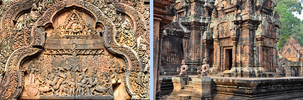 Banteay Srei fronton and tower